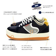 GODDESS ボーダースニーカー TG-2051 NAVY M