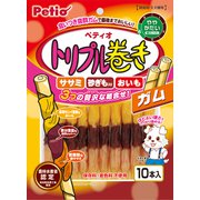 トリプル巻き ガム [犬用おやつ 10本入 1歳～ 全犬種用 着色料不使用]