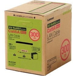 LANケーブル CAT6A対応 EU RoHS指令準拠 コネクタ無し 単線 ドラム 300m ブルー LD-GPAL/BU300RS