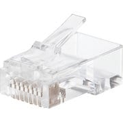 RJ45コネクタ CAT6・CAT6A対応 単線・ヨリ線対応 100個入り LD-6RJ45T100
