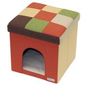 necoco キャットハウス&スツール オレンジモザイクレギュラー
