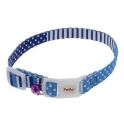 W57400 [CAT COLLAR ボーダードットカラー ブルー]