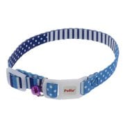 W57400 [CAT COLLAR ボーダードットカラー ブルー]