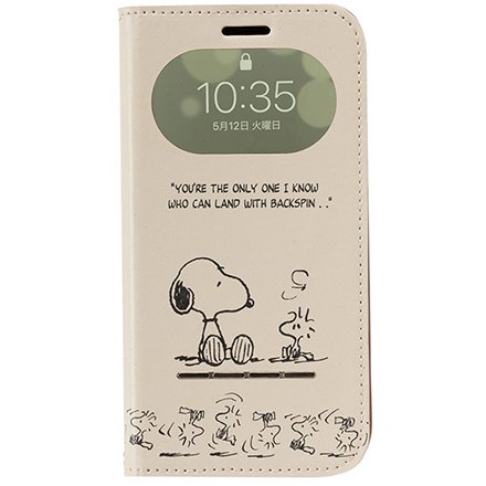 Peanuts 窓付きダイアリーケース Iphone Se 第2世代 8 7 6 用 ウッドストック バックスピン