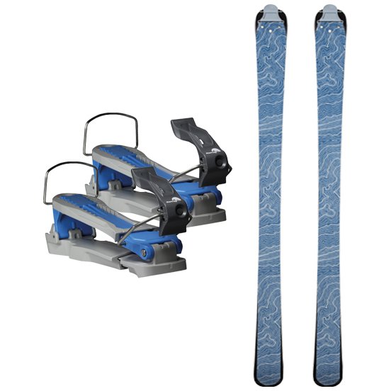 Hybrid Kids Skin Startup Ski Touring Adapter For Kids Set Blue 140cm クライミングスキン アダプターセット