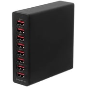 AC急速充電器 8台同時充電対応 USB Type-A×8ポート 72W 合計出力14.4A 専用スタンド付属 ブラック OWL-ACU8S72-BK