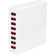 AC急速充電器 8台同時充電対応 USB Type-A×8ポート 72W 合計出力14.4A 専用スタンド付属 ホワイト OWL-ACU8S72-WH