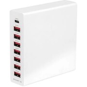 AC超速充電器 8台同時充電対応 Power Derivery-PPS対応 USB PD 30W Type-C×1+USB Type-A×7 合計72W 専用スタンド付属 ホワイト OWL-APD72C1A7-WH