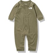 ロングスリーブロンパースアンド2Pビブ B L/S Rompers & 2P Bib NTB62019 バーントオリーブ(BG) 80 [アウトドア トップス キッズ]