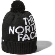 ポンポンビッグロゴビーニー Kids' Pom Pom Big Logo Beanie NNJ42002 ブラック(K) KFサイズ [ニットキャップ ビーニー キッズ]