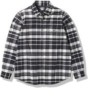 ロングスリーブストレッチフランネルシャツ L/S Stretch Flannel Shirt NRW62031 ヘリテージホワイトチェック(HW) Sサイズ [アウトドア シャツ レディース]