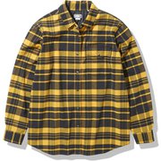 ロングスリーブストレッチフランネルシャツ L/S Stretch Flannel Shirt NRW62031 ヘリテージイエローチェック(HY) Lサイズ [アウトドア シャツ レディース]