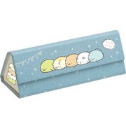 すみっコぐらし 折りたたみメガネケース クリーナー付 ブルー [キャラクターグッズ]