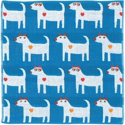 Pocchi 3重ガーゼハンカチ Couple dog PC-019