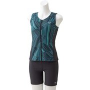 ART STRIPE SEPA SFW22072 GR Oサイズ [フィットネスセパレート水着 レディース]