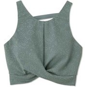 テックジャカードミドルトップ TECH JACQUARD MIDDLE TOP DC10304 ティールグリーン(TG) Sサイズ [フィットネス トップス レディース]