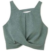 テックジャカードミドルトップ TECH JACQUARD MIDDLE TOP DC10304 ティールグリーン(TG) Lサイズ [フィットネス トップス レディース]