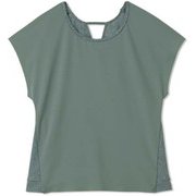 テックジャカードカバーフレンチ TECH JACQUARD COVER FRENCH DC10306 ティールグリーン(TG) Mサイズ [フィットネス トップス レディース]