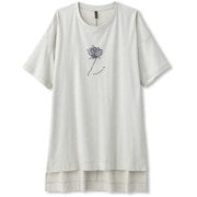 ロングレングスプリントティー LONGLENGTH PRINT TEE DC70307 アイスグレー(IH) Mサイズ [フィットネス トップス レディース]