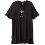 ロングレングスプリントティー LONGLENGTH PRINT TEE DC70307 ブラック(K) Mサイズ [フィットネス トップス レディース]