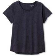 パネルジャカードショートスリーブティー PANEL JACQUARD S/S TEE DC70301 ノーブルネイビー(NN) Mサイズ [フィットネス トップス レディース]
