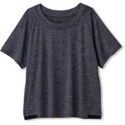 ヘザーワイドティー HEATHER WIDE TEE DC70304 ノーブルネイビー(NN) Lサイズ [フィットネス トップス レディース]