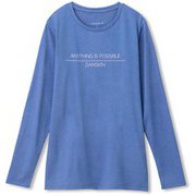 ヘザーロングスリーブティー HEATHER L/S TEE DC70315 ライトブルー(LB) Mサイズ [フィットネス トップス レディース]