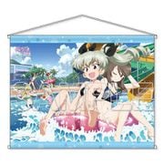 ガールズ＆パンツァー B2タペストリー アンチョビとミカのウォータースライダーVer. [キャラクターグッズ]