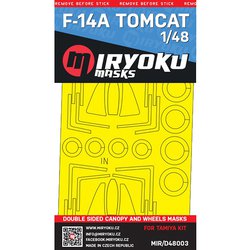 D48003 1/48 現用 米海軍 F-14Aトムキャット用キャノピー両面マスキングシート [プラモデル用 ディテールアップパーツ]