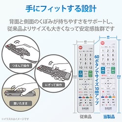 ヨドバシ.com - エレコム ELECOM ERC-TV02WH-SH [かんたんTVリモコン第