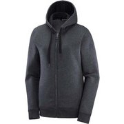サロモン フルジップ フーディー SALOMON FZ HOODIE W LC1379600 BLACK/HEATHER L [アウトドア ジャケット レディース]