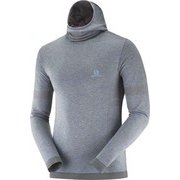 アウトスピード ウール フーディー OUTSPEED WOOL HOODIE M LC1354900 ASHLEY BLUE/EBONY/HEATHER M [アウトドア カットソー メンズ]