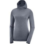 アウトパス ウール ロングスリーブ フーディー OUTSPEED WOOL LS HOODIE W LC1354500 EBONY/HEATHER XS [アウトドア カットソー レディース]