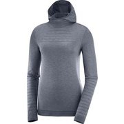 アウトパス ウール ロングスリーブ フーディー OUTSPEED WOOL LS HOODIE W LC1354500 EBONY/HEATHER S [アウトドア カットソー レディース]