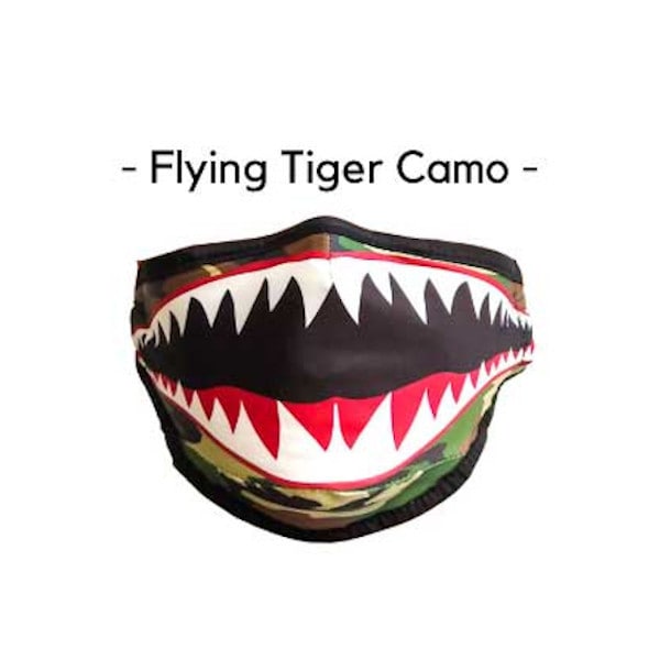 Fydelity Premium Protective Fabric Face Coverings Flying Tiger Camo マスク