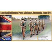 GEC35GM0006 スコティッシュ ハイランダーズ バグパイプ手と歩兵 ノルマンディー 1944年6月 [1/35スケール プラモデル]