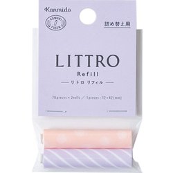 ロールふせん LITTRO（リトロ） 専用リフィル PATTERN ドリーミー LT-9103