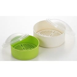 レンジ蒸し器 目皿付（大小セット） 4003057
