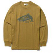 fish L/S Tシャツ fish L/S T-shirt 6115044 カーキ Mサイズ [アウトドア カットソー メンズ]