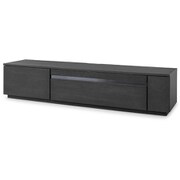 ボックステレビ台 アッパータイプ ガラス扉付き 170サイズ ブラック BTS-GD170UF