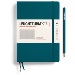 ノート ミディアム A5 方眼 パシフィックグリーン 359693