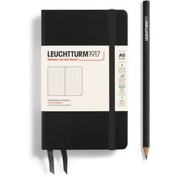 ハードカバー ポケット A6 ドット ブラック 333915