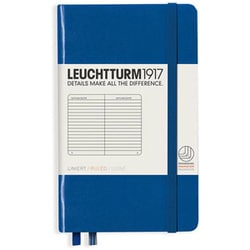 ヨドバシ Com ロイヒトトゥルム Leuchtturm ハードカバー ポケット A6 横罫 ロイヤルブルー 通販 全品無料配達