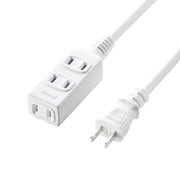 電源タップ 3個口 1m 延長コード コンセント 電源コード ソフトVCTコード 高耐久 鉛フリー 2P ホワイト TAP-EX34-1WN