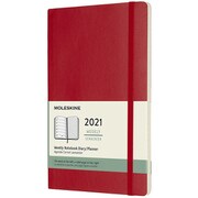 ウィークリー ノートブックダイアリー プランナー ソフト ラージ Sレッド DSF212WN3Y21