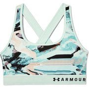 UAアーマー クロスバック プリント Armour Crossback Printed 1307213 403_Seaglass Blue/Black SMサイズ [機能性スポーツウェア アンダーウェア レディース]
