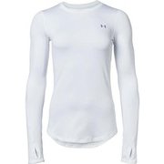 コールドギア Cold Gear UA CG Armour Crew 1342013 WHT LGサイズ [ランニングウェア シャツ レディース]