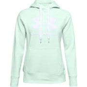 UAライバルフリース ロゴフーディー UA Rival Fleece Logo Hoodie 1356318 403_Seaglass Blue/White/White SMサイズ [フィットネス ジャケット レディース]
