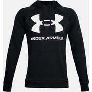 UAライバルフリース ビッグロゴ フーディー Rival Fleece Big Logo HD 1357093 001_Black/Onyx White XLサイズ [アウトドア ジャケット メンズ]