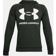 UAライバルフリース ビッグロゴ フーディー Rival Fleece Big Logo HD 1357093 310_Baroque Green/Onyx White LGサイズ [アウトドア ジャケット メンズ]